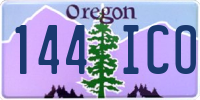 OR license plate 144ICO