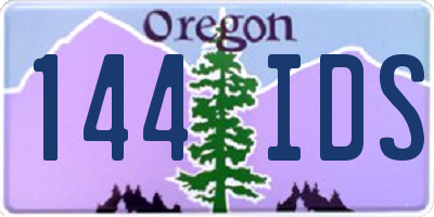 OR license plate 144IDS