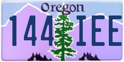OR license plate 144IEE