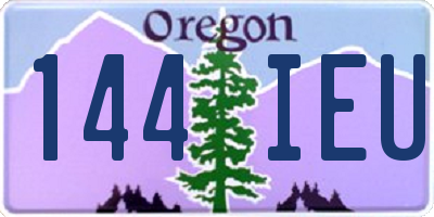 OR license plate 144IEU