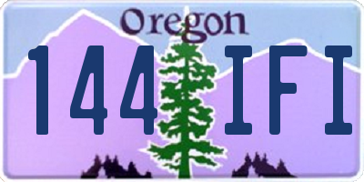 OR license plate 144IFI