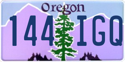 OR license plate 144IGQ