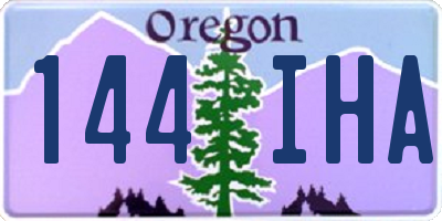 OR license plate 144IHA
