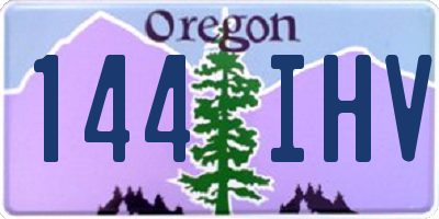 OR license plate 144IHV