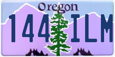 OR license plate 144ILM