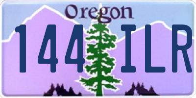 OR license plate 144ILR