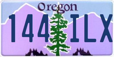 OR license plate 144ILX
