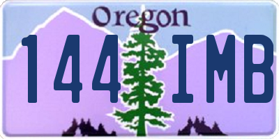 OR license plate 144IMB