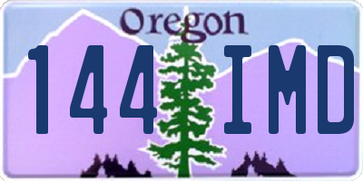 OR license plate 144IMD
