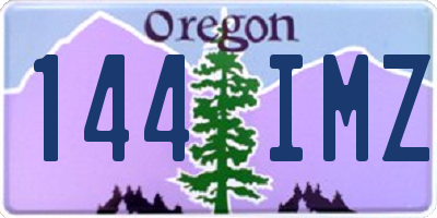 OR license plate 144IMZ