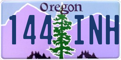 OR license plate 144INH