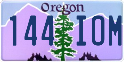 OR license plate 144IOM