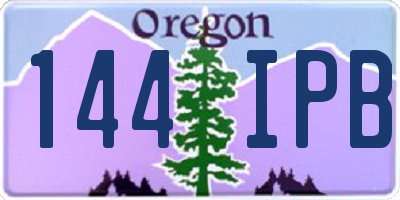 OR license plate 144IPB