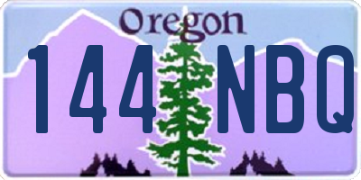 OR license plate 144NBQ
