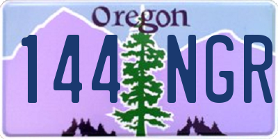 OR license plate 144NGR