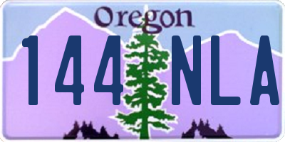 OR license plate 144NLA