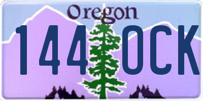 OR license plate 144OCK