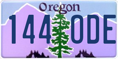 OR license plate 144ODE