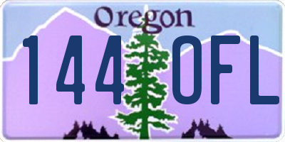OR license plate 144OFL