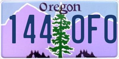 OR license plate 144OFO