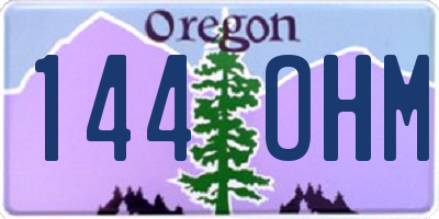 OR license plate 144OHM