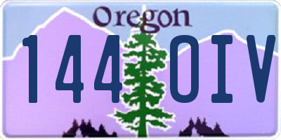 OR license plate 144OIV