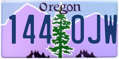 OR license plate 144OJW