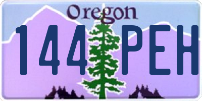 OR license plate 144PEH