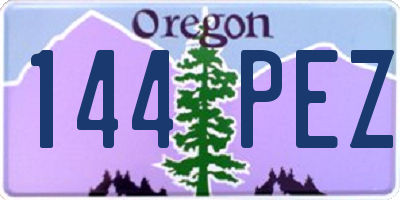 OR license plate 144PEZ