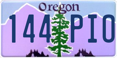 OR license plate 144PIO