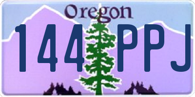 OR license plate 144PPJ