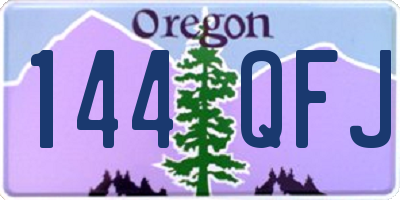 OR license plate 144QFJ