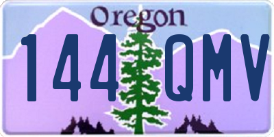 OR license plate 144QMV