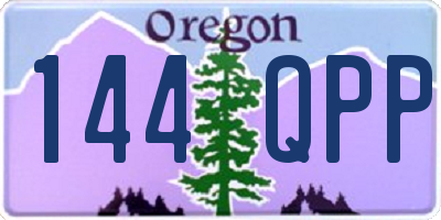 OR license plate 144QPP