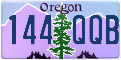 OR license plate 144QQB