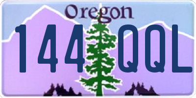 OR license plate 144QQL