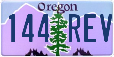 OR license plate 144REV