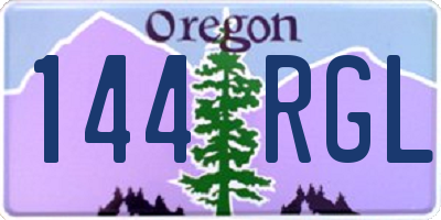 OR license plate 144RGL