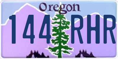 OR license plate 144RHR