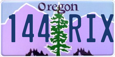 OR license plate 144RIX