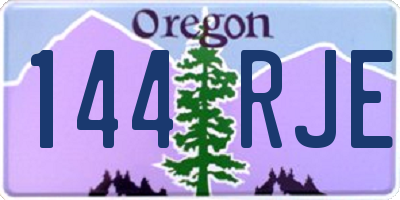 OR license plate 144RJE