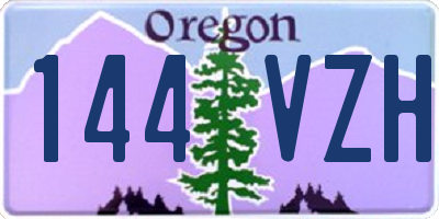 OR license plate 144VZH