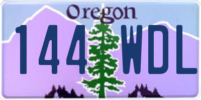 OR license plate 144WDL