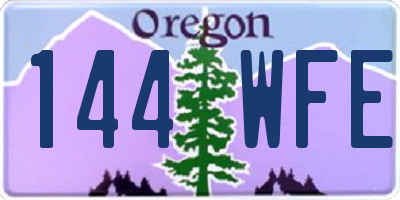 OR license plate 144WFE