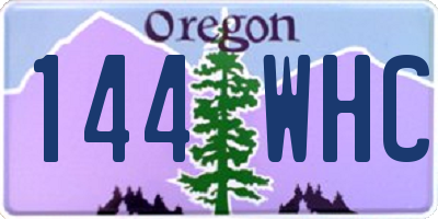 OR license plate 144WHC