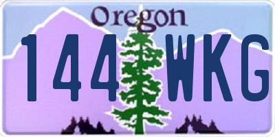 OR license plate 144WKG