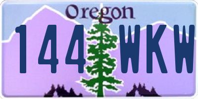 OR license plate 144WKW