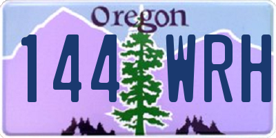 OR license plate 144WRH
