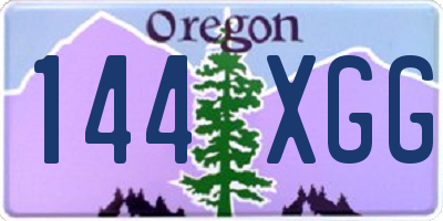 OR license plate 144XGG