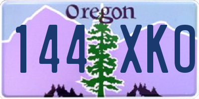 OR license plate 144XKO